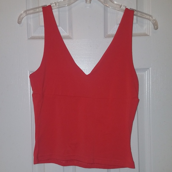 Express Orange Sleeveless Empire Wrap Top - Small - Picture 6 of 8